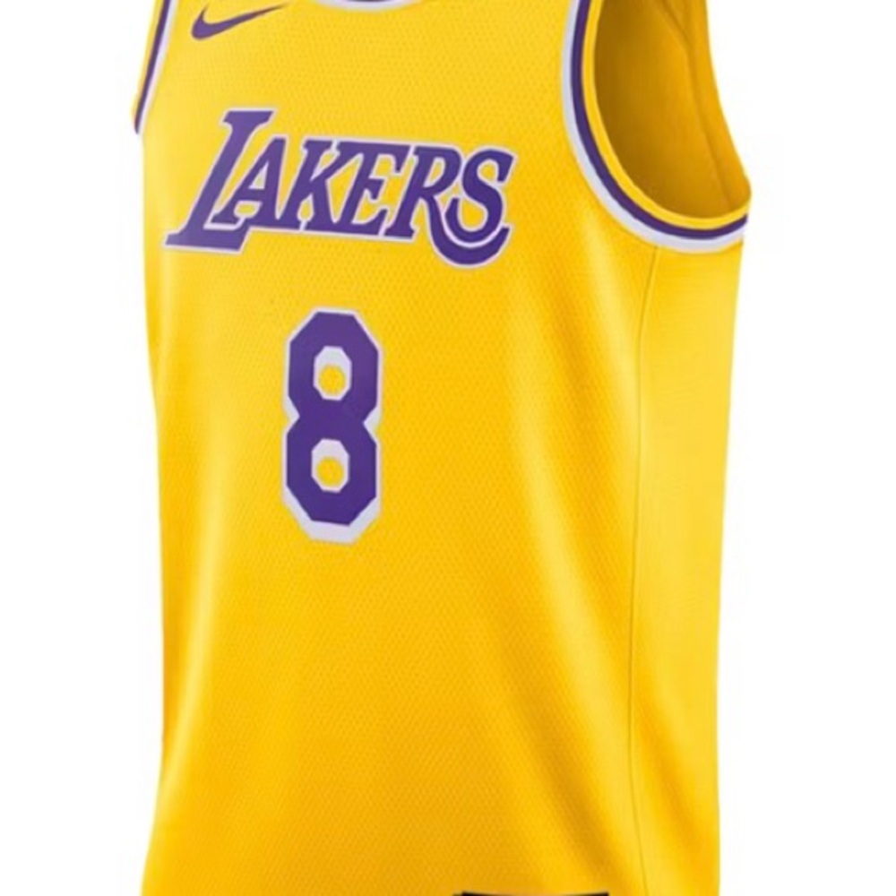 Nike Gold Lakers Kobe #8 Jersey with Purple Accents